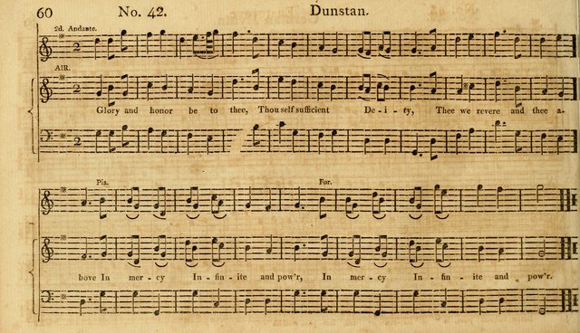 The Vocal Companion: containing a concise introduction to the practice of music, and a set of tunes of various metres, arranged progressively for the use of learners page 60