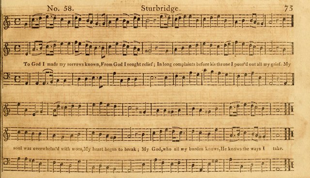 The Vocal Companion: containing a concise introduction to the practice of music, and a set of tunes of various metres, arranged progressively for the use of learners page 75