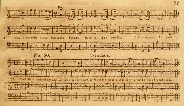 The Vocal Companion: containing a concise introduction to the practice of music, and a set of tunes of various metres, arranged progressively for the use of learners page 77