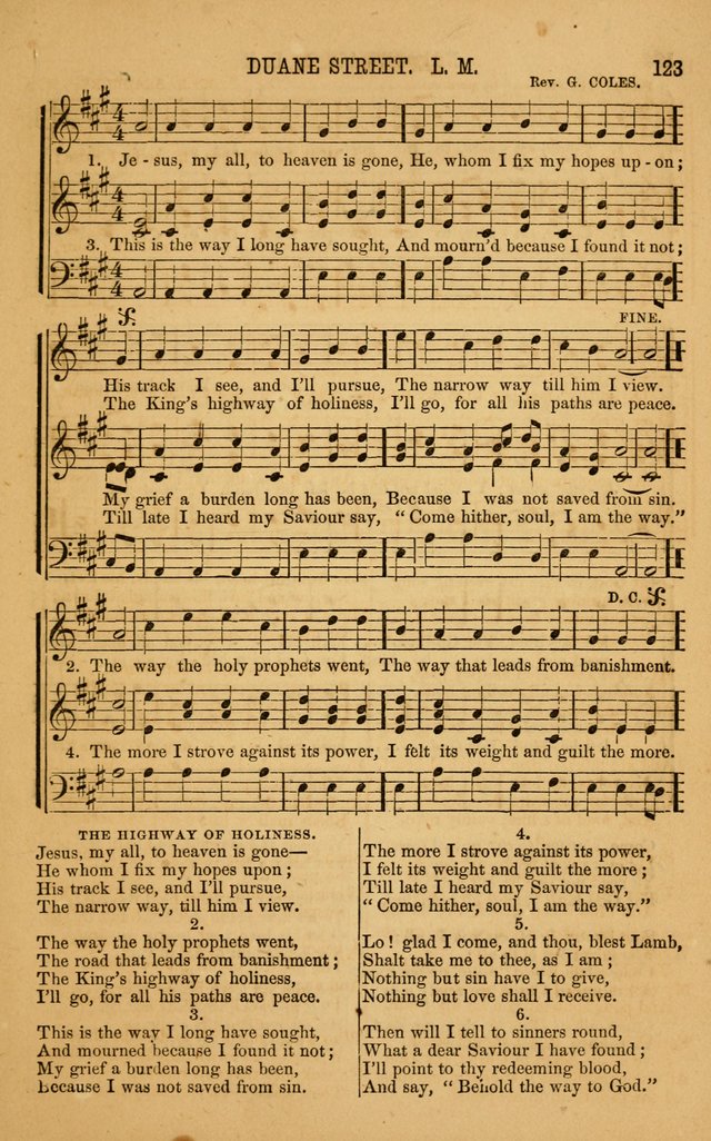 Vestry Chimes: a choice collection of sacred music, adapted to all occasions of social and family worship page 123