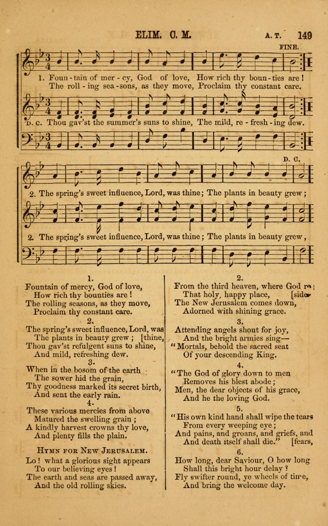 Vestry Chimes: a choice collection of sacred music, adapted to all occasions of social and family worship page 149