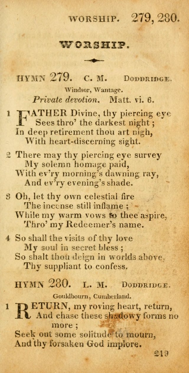 Village hymns for social worship, selected and original: designed as a supplement to Dr. Watts