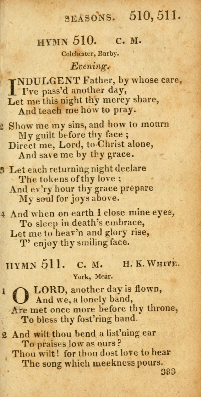 Village hymns for social worship, selected and original: designed as a supplement to Dr. Watts