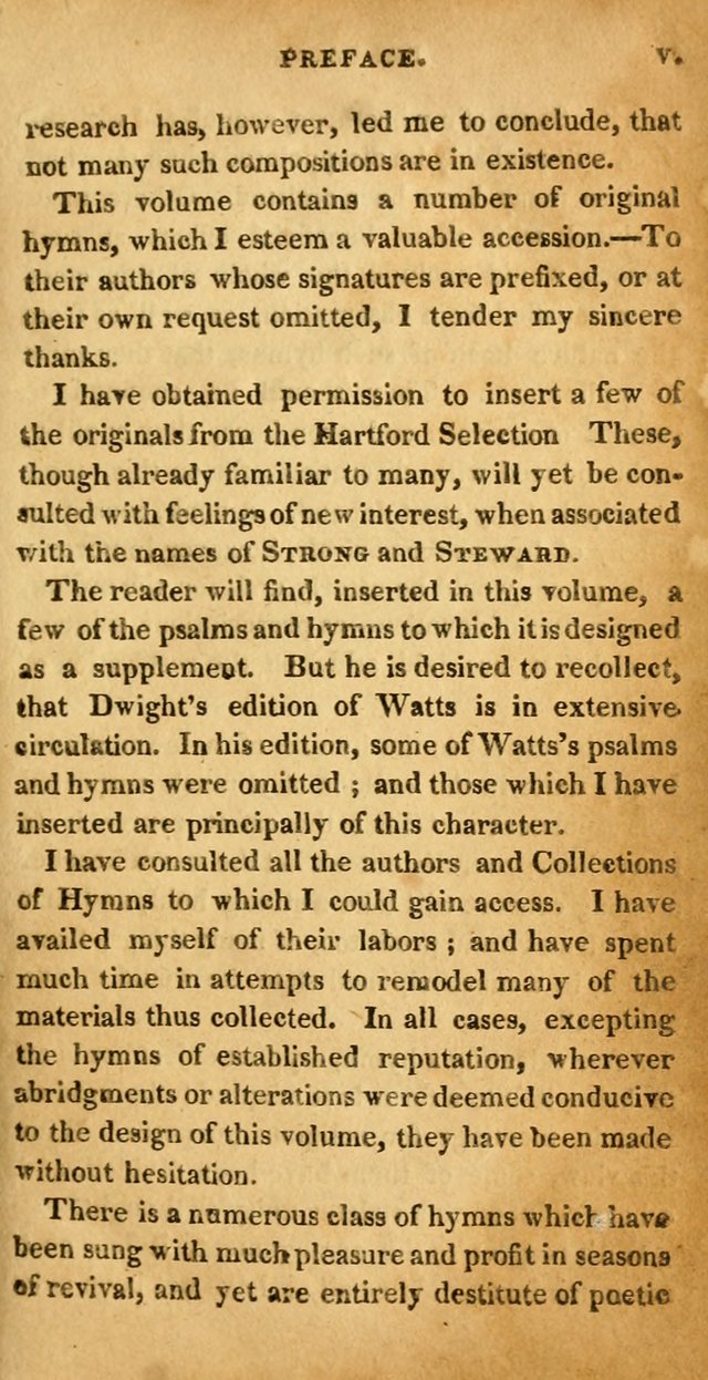 Village hymns for social worship, selected and original: designed as a supplement to Dr. Watts