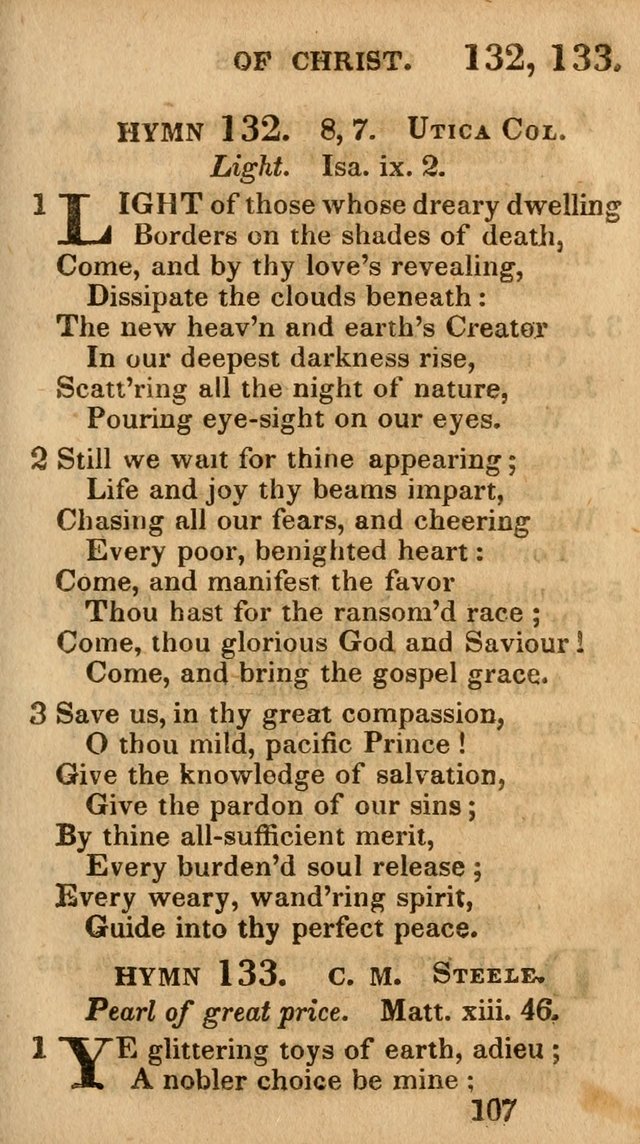 Village Hymns for Social Worship, Selected and Original: designed as a supplement to the Psalms and Hymns of Dr. Watts (6th ed.) page 109