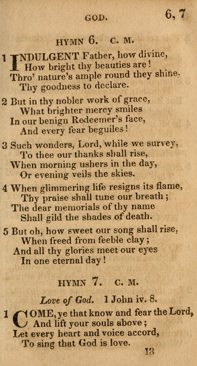 Village Hymns for Social Worship, Selected and Original: designed as a supplement to the Psalms and Hymns of Dr. Watts (6th ed.) page 13