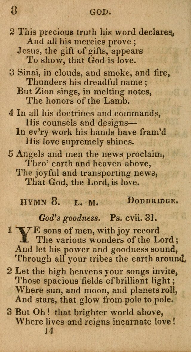 Village Hymns for Social Worship, Selected and Original: designed as a supplement to the Psalms and Hymns of Dr. Watts (6th ed.) page 14