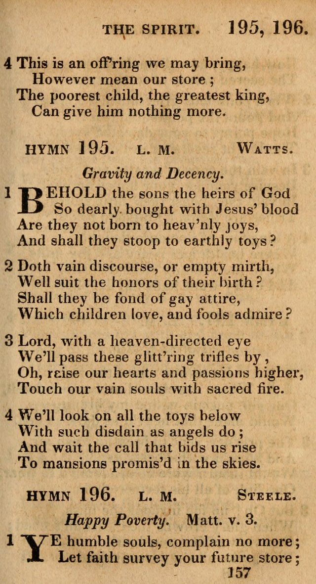 Village Hymns for Social Worship, Selected and Original: designed as a supplement to the Psalms and Hymns of Dr. Watts (6th ed.) page 159