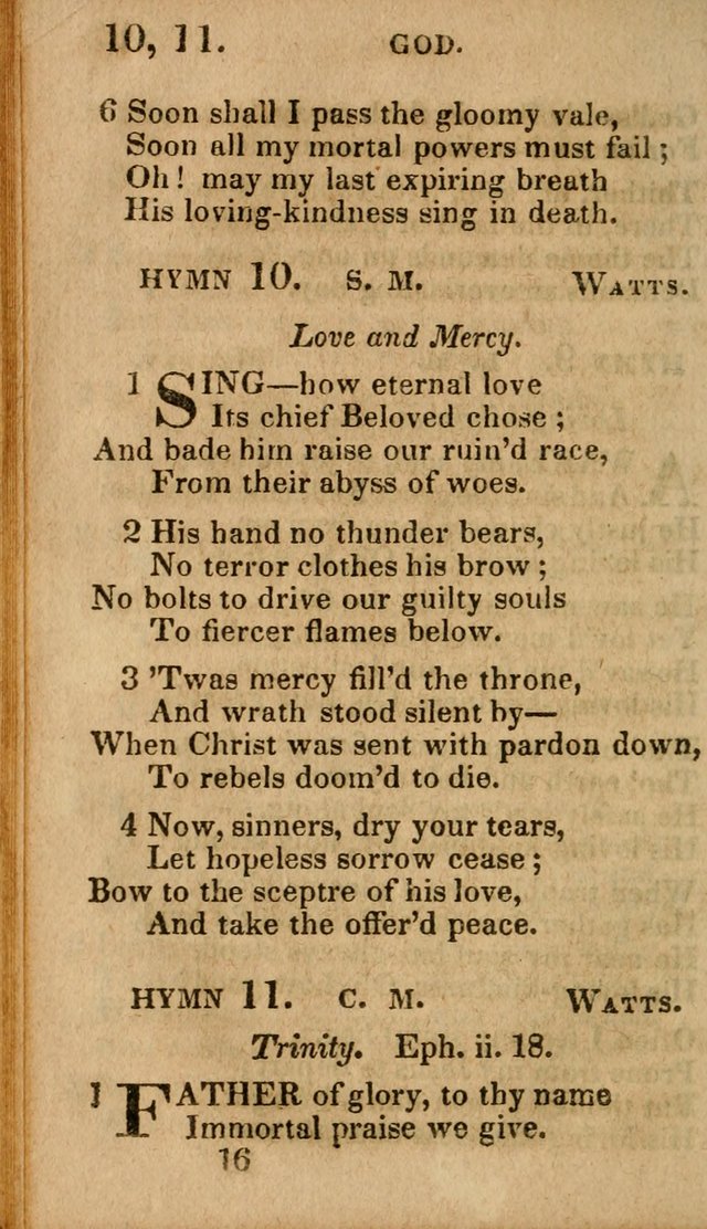 Village Hymns for Social Worship, Selected and Original: designed as a supplement to the Psalms and Hymns of Dr. Watts (6th ed.) page 16