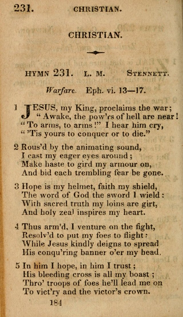 Village Hymns for Social Worship, Selected and Original: designed as a supplement to the Psalms and Hymns of Dr. Watts (6th ed.) page 186