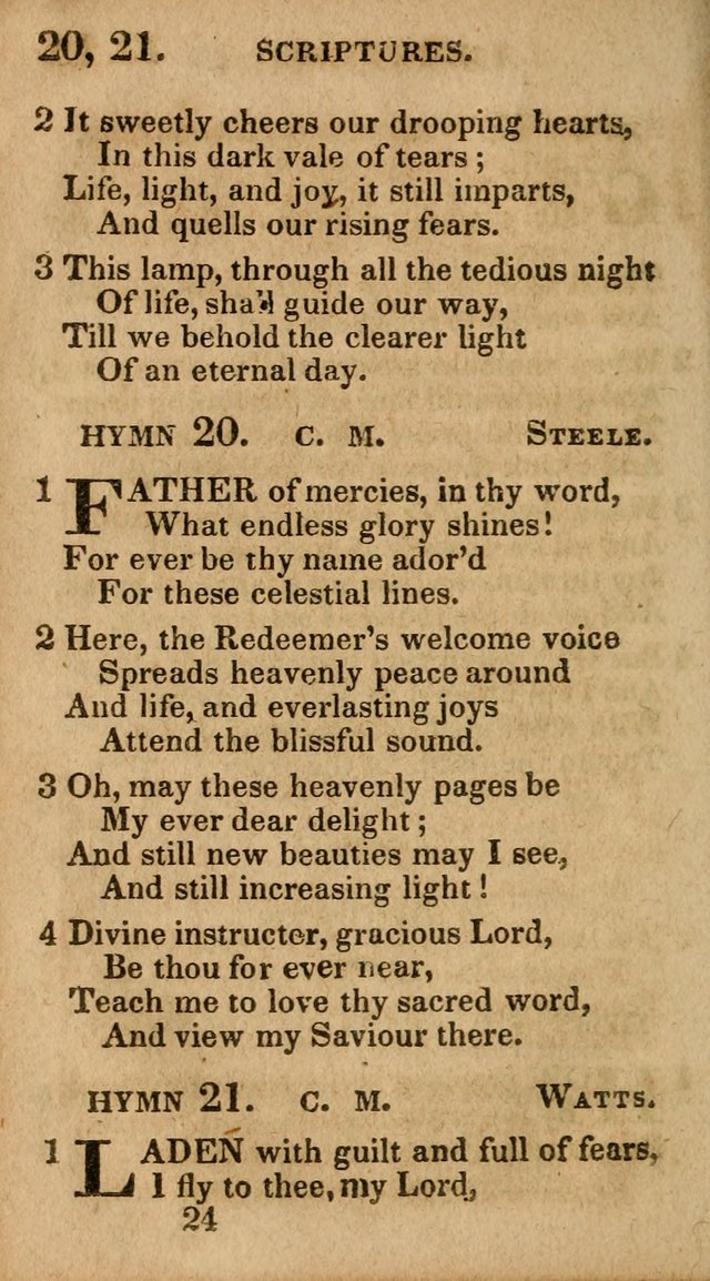 Village Hymns for Social Worship, Selected and Original: designed as a supplement to the Psalms and Hymns of Dr. Watts (6th ed.) page 24