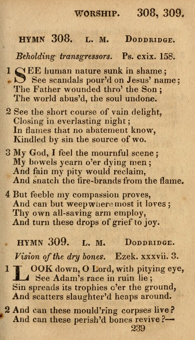 Village Hymns for Social Worship, Selected and Original: designed as a supplement to the Psalms and Hymns of Dr. Watts (6th ed.) page 243