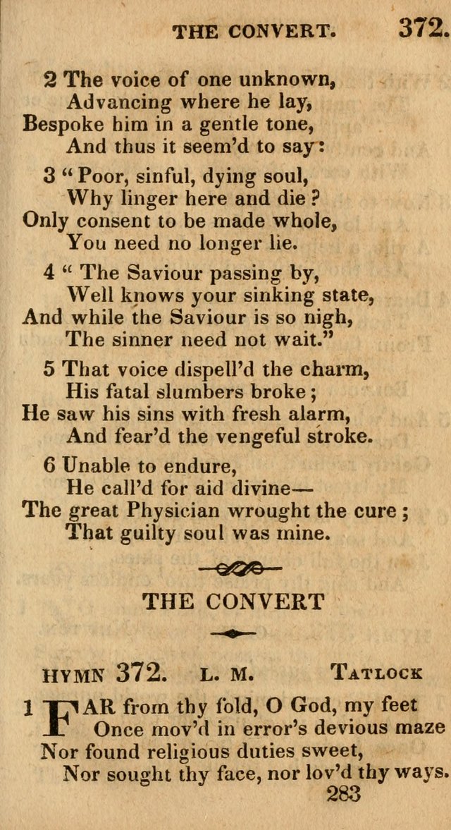 Village Hymns for Social Worship, Selected and Original: designed as a supplement to the Psalms and Hymns of Dr. Watts (6th ed.) page 287