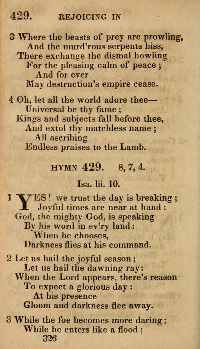 Village Hymns for Social Worship, Selected and Original: designed as a supplement to the Psalms and Hymns of Dr. Watts (6th ed.) page 332