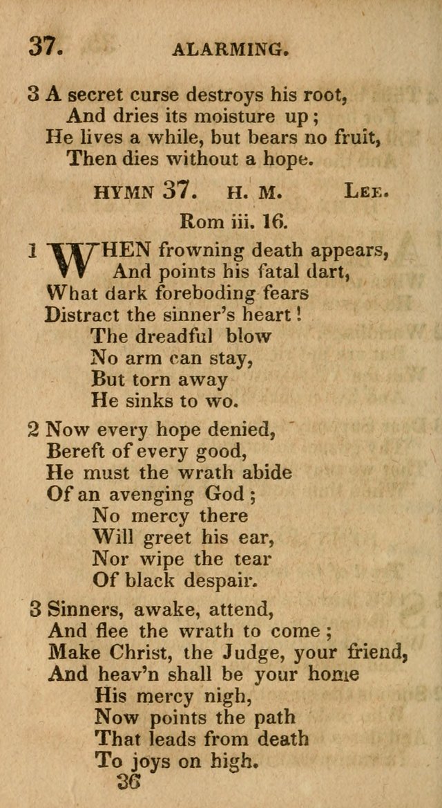 Village Hymns for Social Worship, Selected and Original: designed as a supplement to the Psalms and Hymns of Dr. Watts (6th ed.) page 36