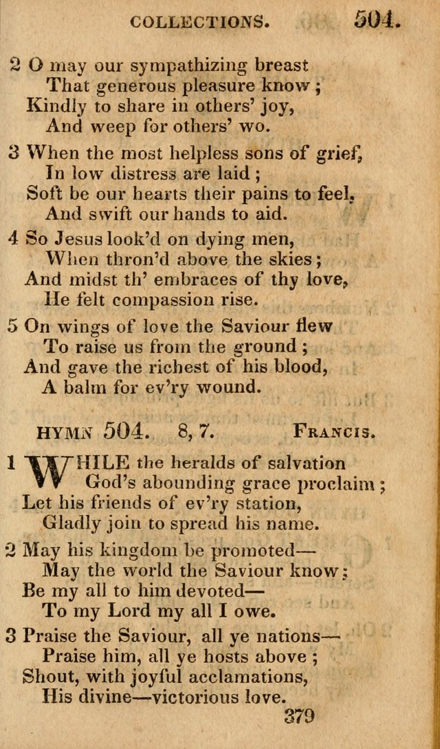 Village Hymns for Social Worship, Selected and Original: designed as a supplement to the Psalms and Hymns of Dr. Watts (6th ed.) page 393