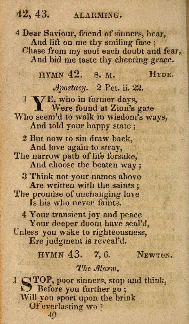 Village Hymns for Social Worship, Selected and Original: designed as a supplement to the Psalms and Hymns of Dr. Watts (6th ed.) page 40