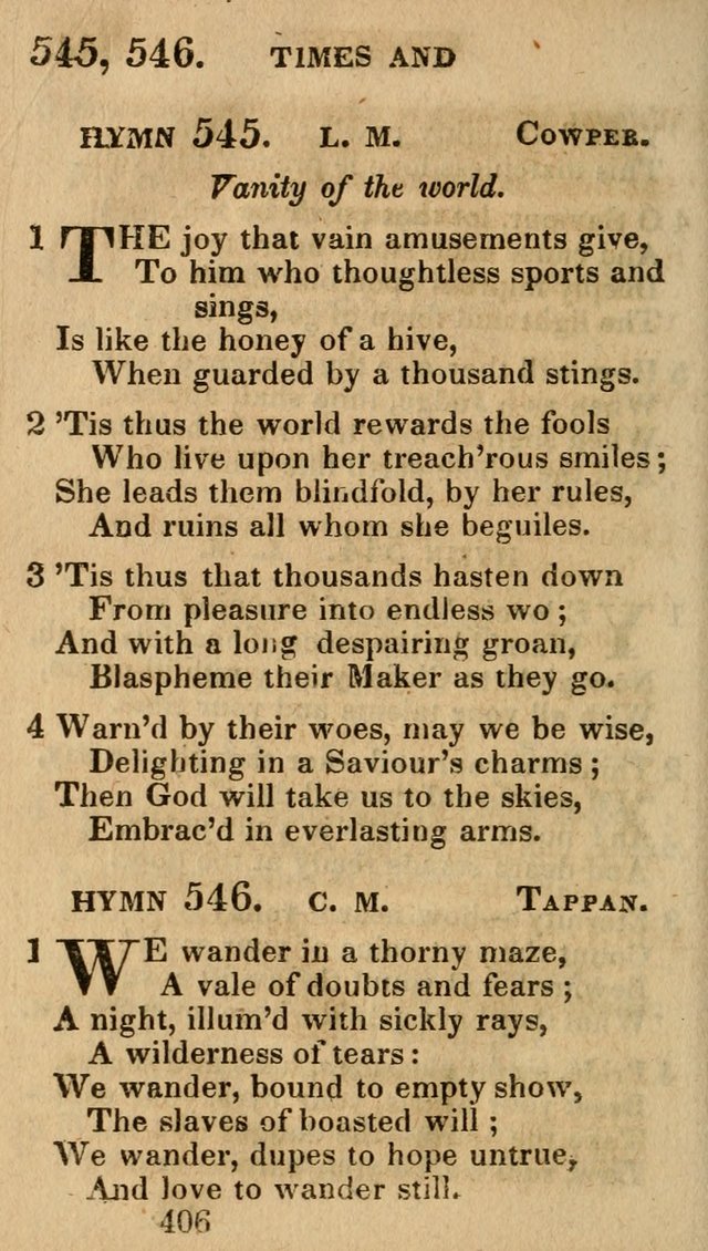 Village Hymns for Social Worship, Selected and Original: designed as a supplement to the Psalms and Hymns of Dr. Watts (6th ed.) page 420