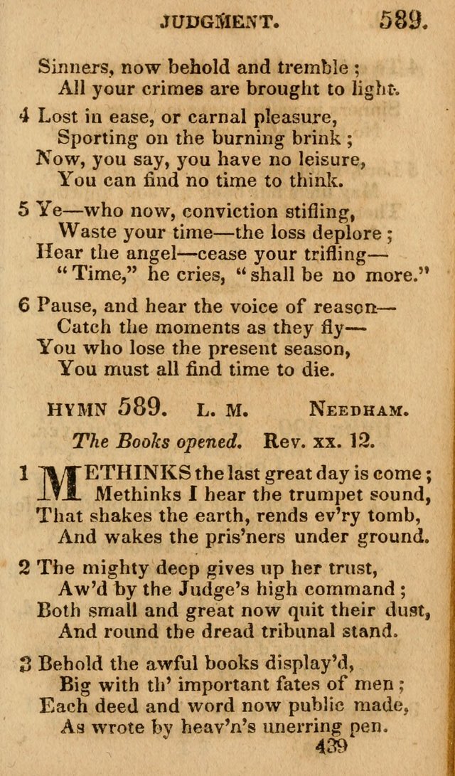 Village Hymns for Social Worship, Selected and Original: designed as a supplement to the Psalms and Hymns of Dr. Watts (6th ed.) page 453