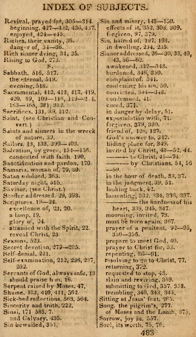 Village Hymns for Social Worship, Selected and Original: designed as a supplement to the Psalms and Hymns of Dr. Watts (6th ed.) page 499