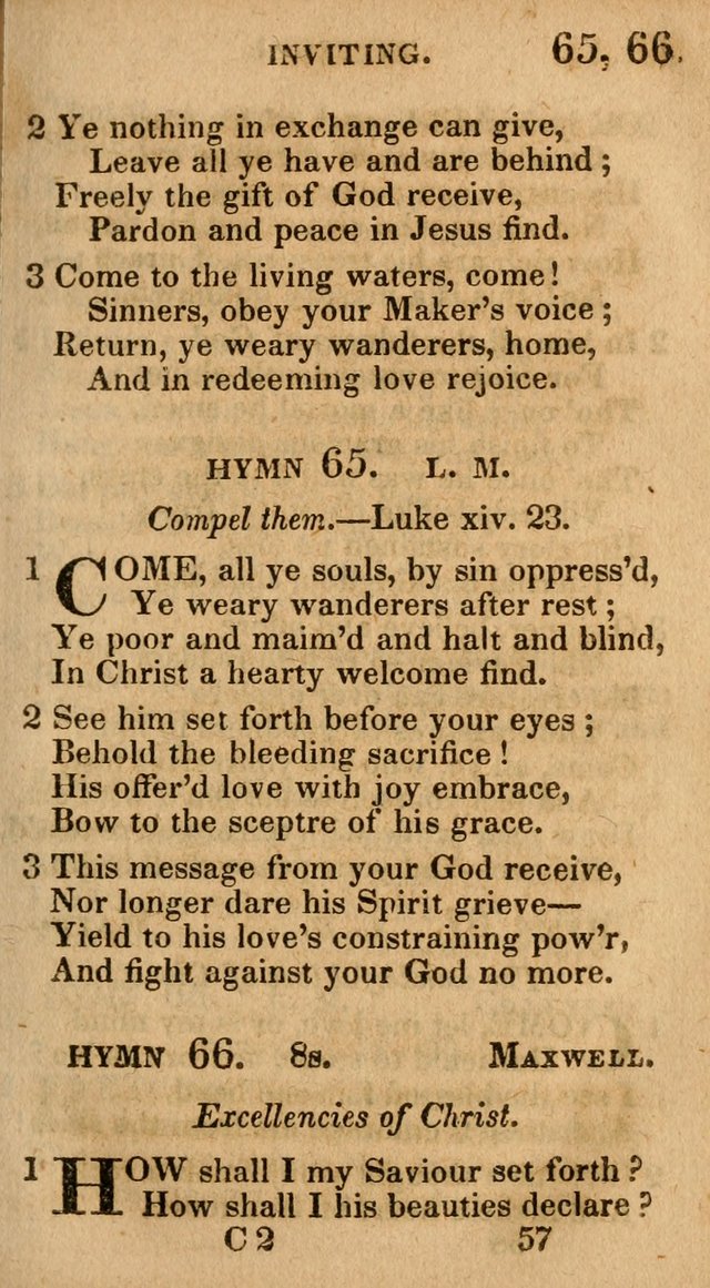 Village Hymns for Social Worship, Selected and Original: designed as a supplement to the Psalms and Hymns of Dr. Watts (6th ed.) page 57