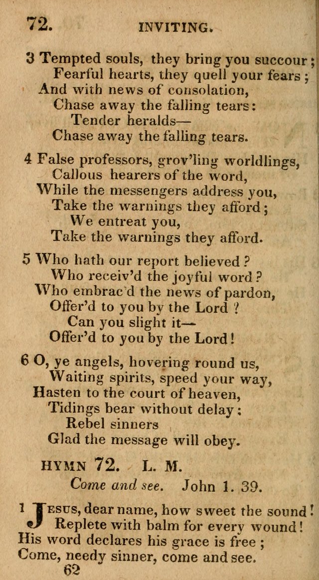 Village Hymns for Social Worship, Selected and Original: designed as a supplement to the Psalms and Hymns of Dr. Watts (6th ed.) page 62