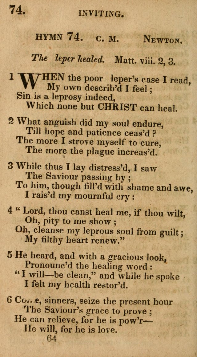 Village Hymns for Social Worship, Selected and Original: designed as a supplement to the Psalms and Hymns of Dr. Watts (6th ed.) page 64