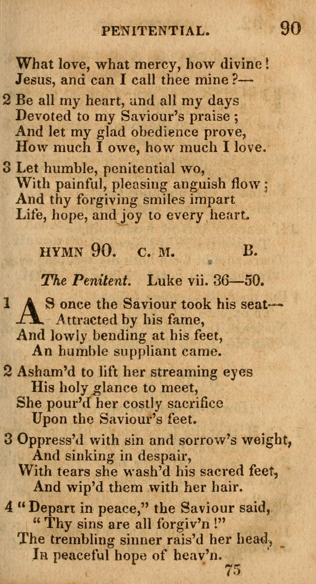 Village Hymns for Social Worship, Selected and Original: designed as a supplement to the Psalms and Hymns of Dr. Watts (6th ed.) page 75