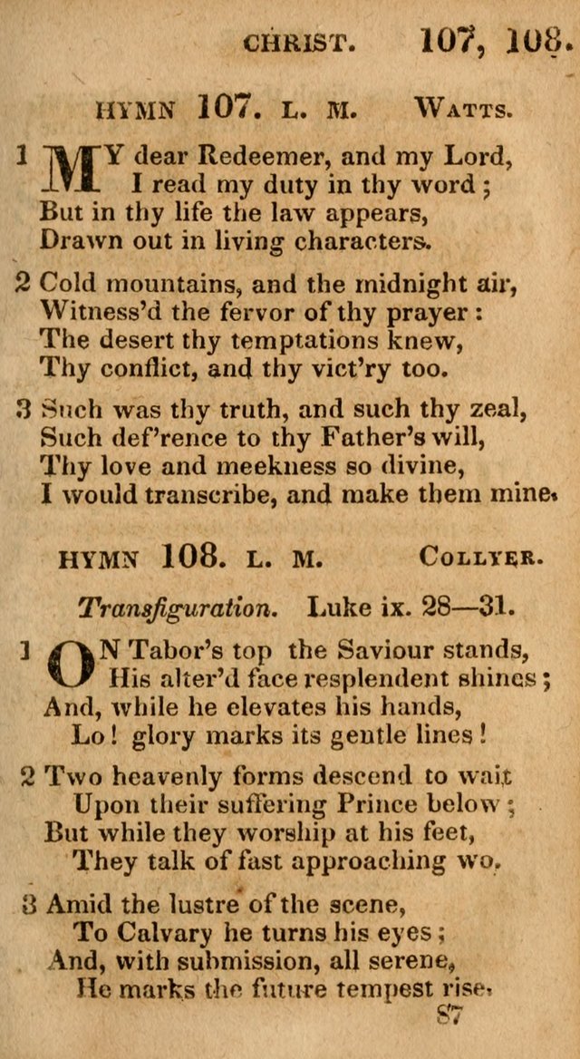 Village Hymns for Social Worship, Selected and Original: designed as a supplement to the Psalms and Hymns of Dr. Watts (6th ed.) page 87