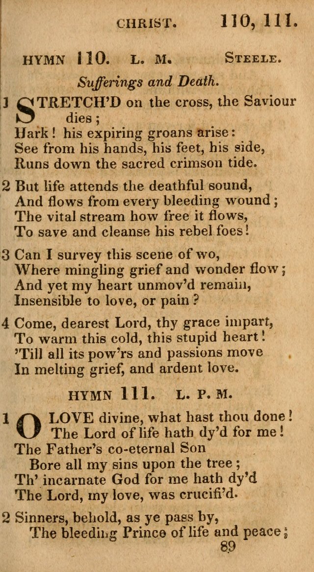 Village Hymns for Social Worship, Selected and Original: designed as a supplement to the Psalms and Hymns of Dr. Watts (6th ed.) page 89