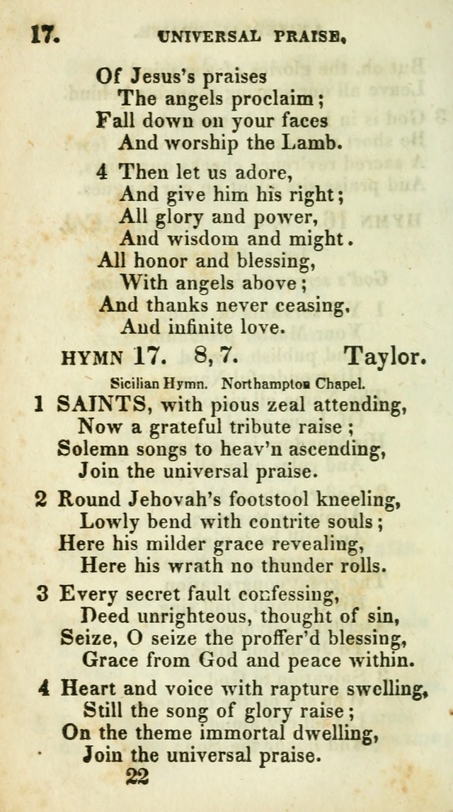 Village hymns for social worship, selected and original: designed as a supplement to Dr. Watts