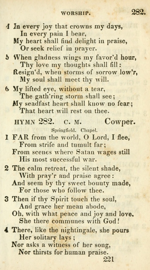 Village hymns for social worship, selected and original: designed as a supplement to Dr. Watts