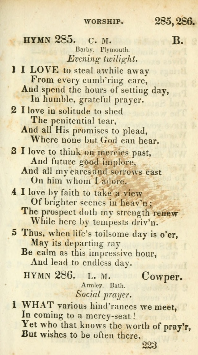 Village hymns for social worship, selected and original: designed as a supplement to Dr. Watts