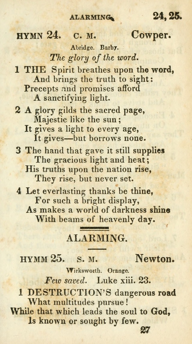 Village hymns for social worship, selected and original: designed as a supplement to Dr. Watts