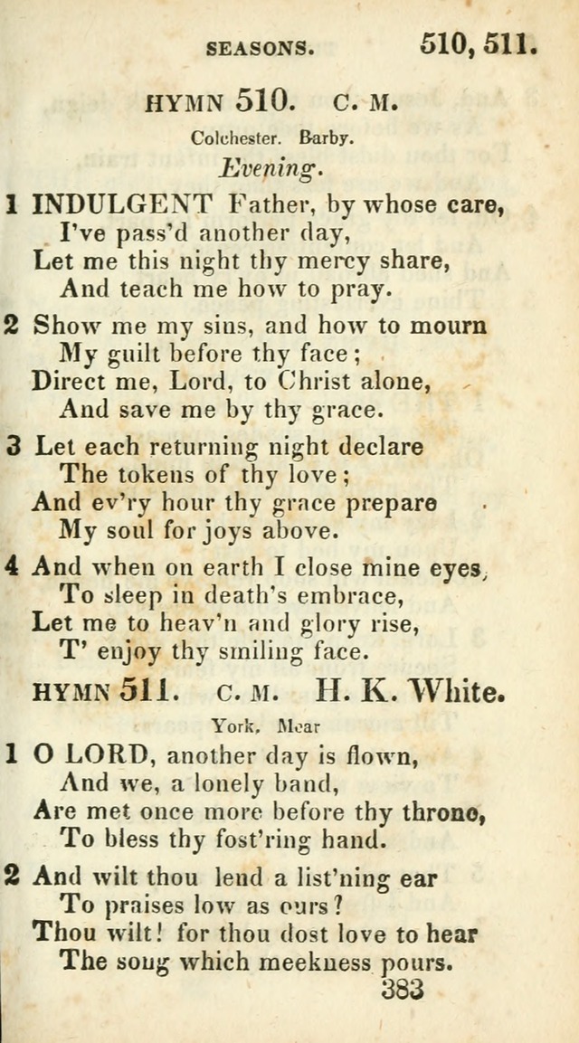 Village hymns for social worship, selected and original: designed as a supplement to Dr. Watts