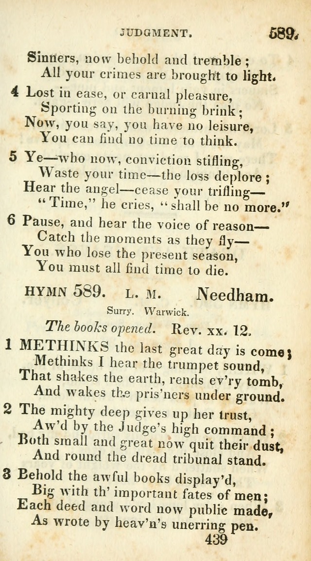 Village hymns for social worship, selected and original: designed as a supplement to Dr. Watts