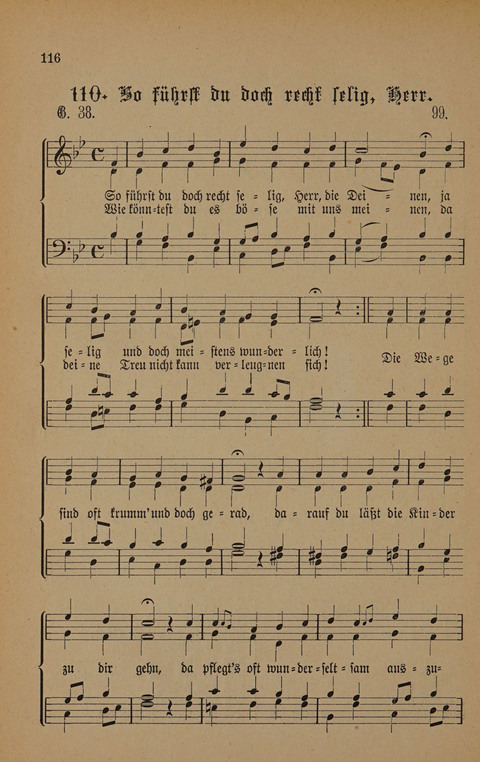 Vierstimmige Melodien: zu dem "Gesangbuch zum gottesdienstlichen und häuslichen Gebrauche in evangelischen Mennoniten-Gemeinden" (3. Auflage) page 116