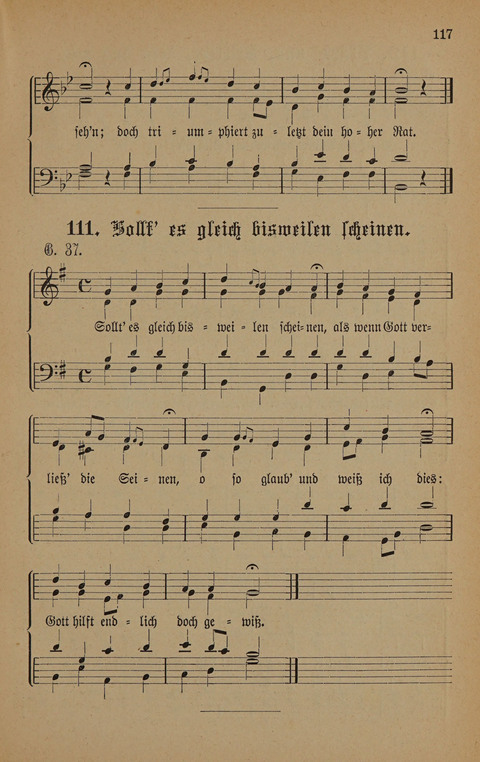 Vierstimmige Melodien: zu dem "Gesangbuch zum gottesdienstlichen und häuslichen Gebrauche in evangelischen Mennoniten-Gemeinden" (3. Auflage) page 117