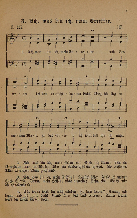 Vierstimmige Melodien: zu dem "Gesangbuch zum gottesdienstlichen und häuslichen Gebrauche in evangelischen Mennoniten-Gemeinden" (3. Auflage) page 3