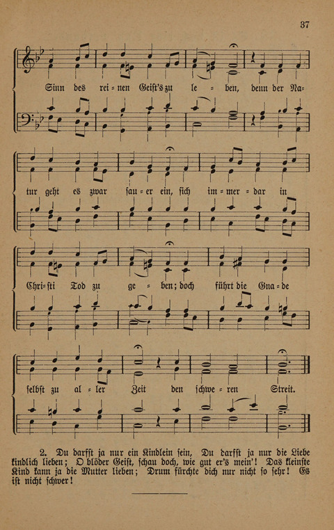 Vierstimmige Melodien: zu dem "Gesangbuch zum gottesdienstlichen und häuslichen Gebrauche in evangelischen Mennoniten-Gemeinden" (3. Auflage) page 37