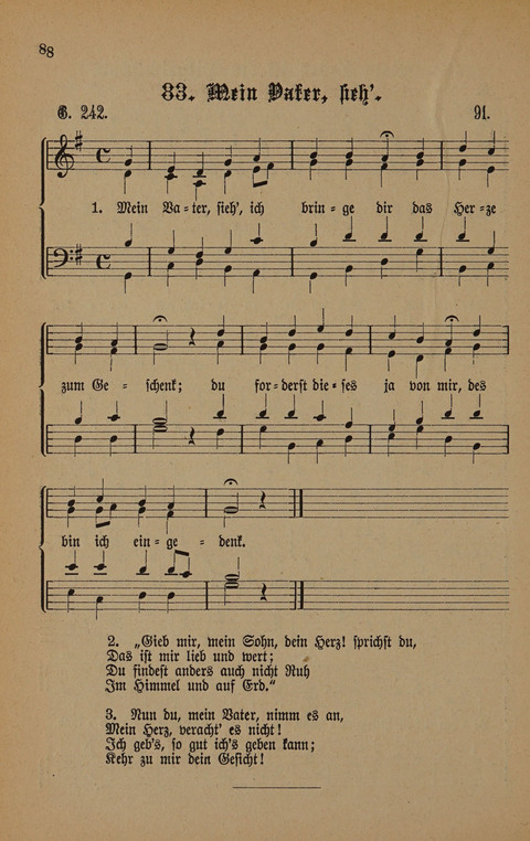 Vierstimmige Melodien: zu dem "Gesangbuch zum gottesdienstlichen und häuslichen Gebrauche in evangelischen Mennoniten-Gemeinden" (3. Auflage) page 88