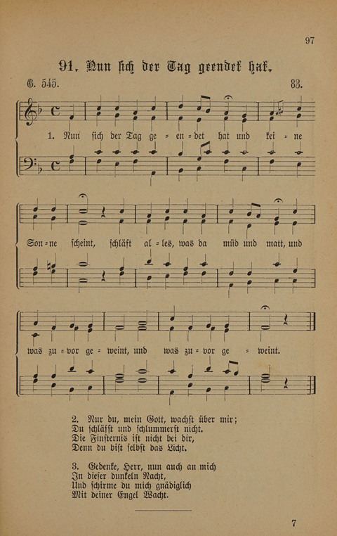 Vierstimmige Melodien: zu dem "Gesangbuch zum gottesdienstlichen und häuslichen Gebrauche in evangelischen Mennoniten-Gemeinden" (3. Auflage) page 97