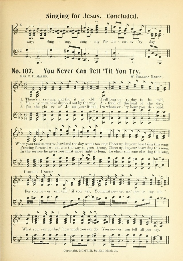 The Voice of Praise No. 2: a complete collection of Scriptural, gospel, Sunday-school and praise service songs page 112