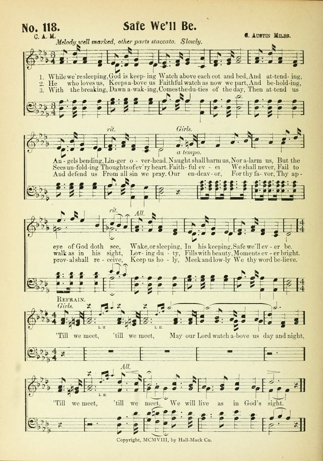 The Voice of Praise No. 2: a complete collection of Scriptural, gospel, Sunday-school and praise service songs page 123