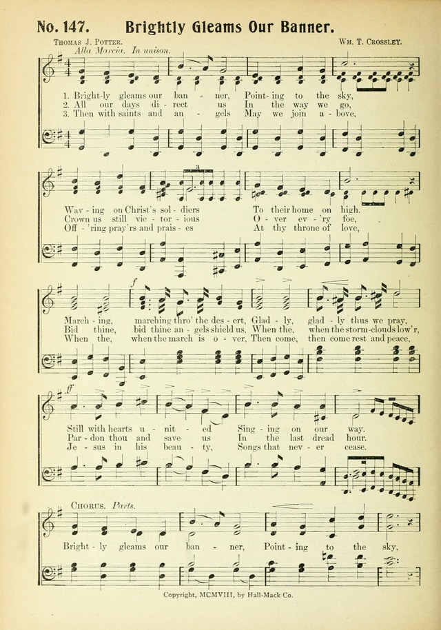 The Voice of Praise No. 2: a complete collection of Scriptural, gospel, Sunday-school and praise service songs page 149