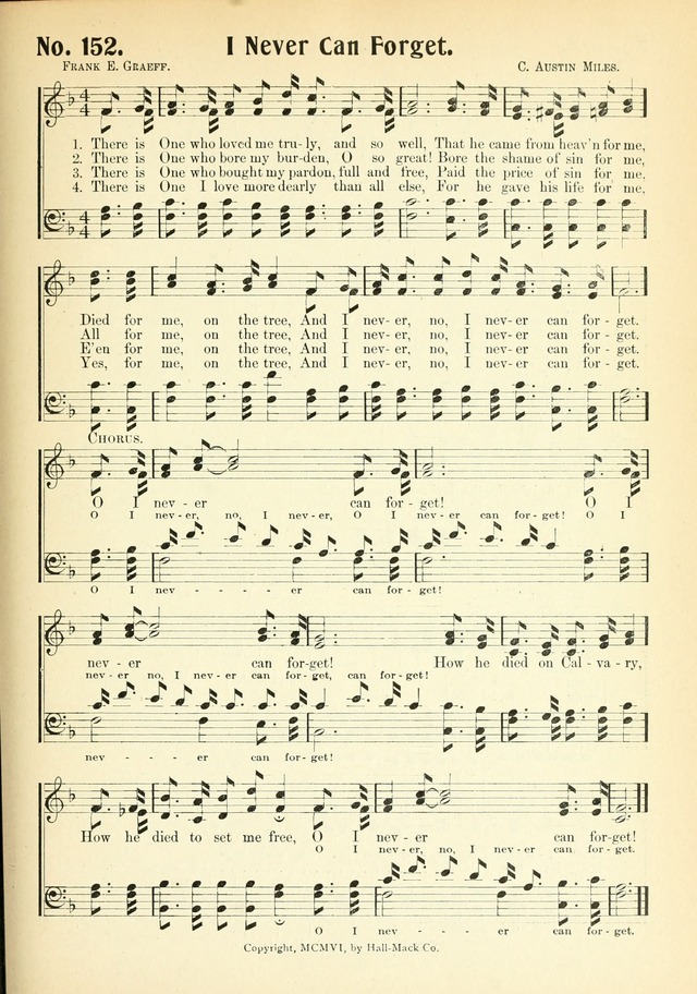 The Voice of Praise No. 2: a complete collection of Scriptural, gospel, Sunday-school and praise service songs page 154