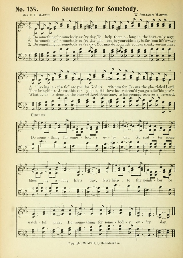 The Voice of Praise No. 2: a complete collection of Scriptural, gospel, Sunday-school and praise service songs page 161