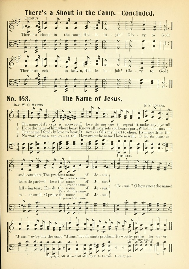 The Voice of Praise No. 2: a complete collection of Scriptural, gospel, Sunday-school and praise service songs page 164