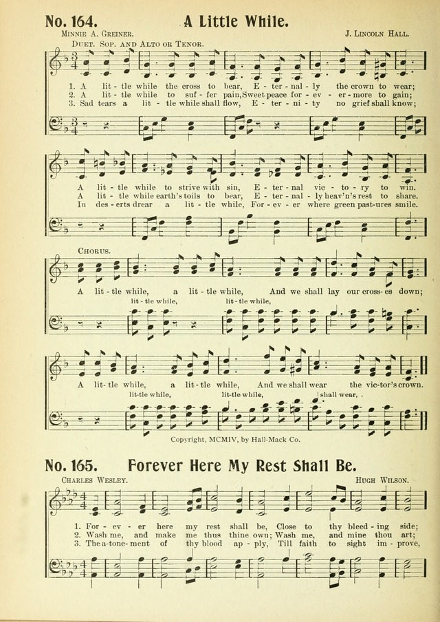 The Voice of Praise No. 2: a complete collection of Scriptural, gospel, Sunday-school and praise service songs page 165