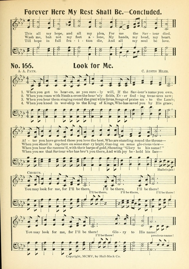 The Voice of Praise No. 2: a complete collection of Scriptural, gospel, Sunday-school and praise service songs page 166